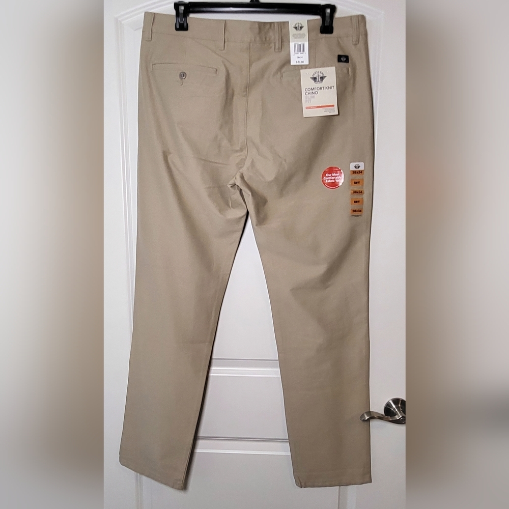 DOCKERS Comfort Knit Slim Fit Chinos | Tan | 38 x 34 (NWT) - Picture 5 of 12